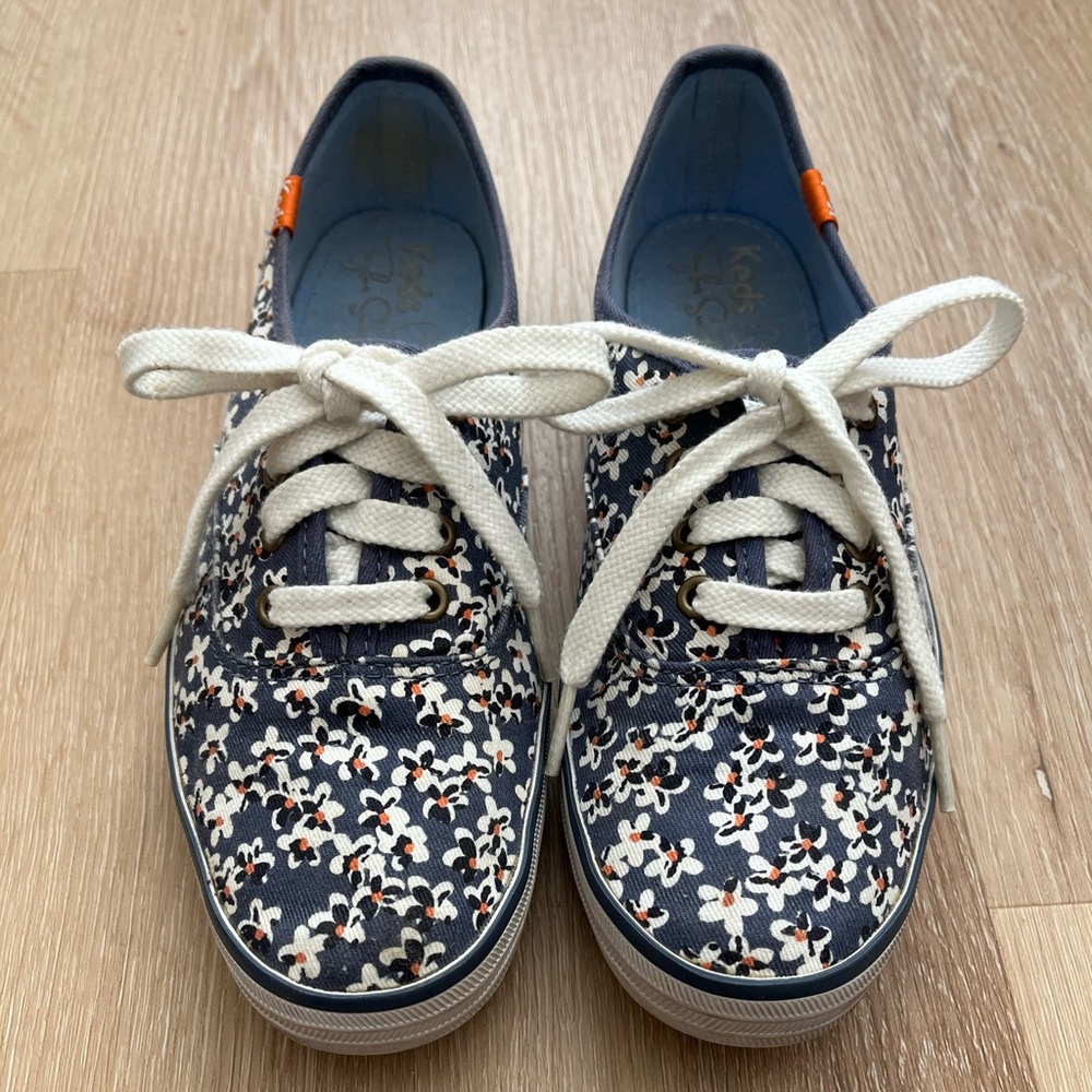 Keds x Taylor Swift Blue Flowers Womens Canvas Sneakers